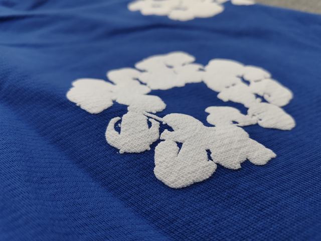 [1:1 Top Quality] Denim Tears Royal Blue Cotton Wreath Jogger Sweatpants