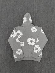 [1:1 TOP QUALITY] Denim Tears Gray Foam Cotton Wreath Zipped Hoodie