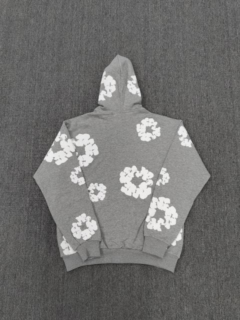 [1:1 TOP QUALITY] Denim Tears Gray Foam Cotton Wreath Zipped Hoodie