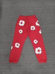 [1:1 Top Quality] Denim Tears Red Cotton Wreath Jogger Sweatpants