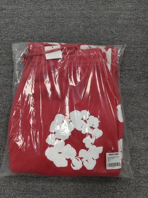 [1:1 Top Quality] Denim Tears Red Cotton Wreath Jogger Sweatpants