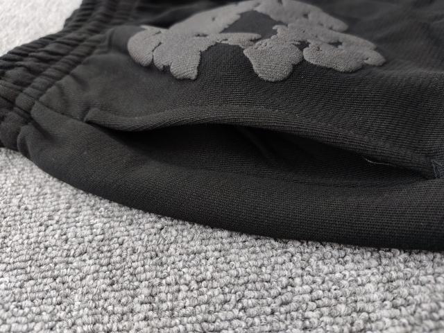 Denim Tears Mono Black  Cotton Wreath Jogger Sweatpants