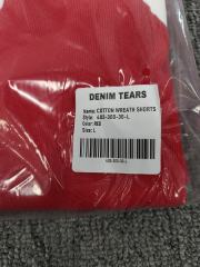 [1:1 Top Quality] Denim Tears Red Cotton Wreath Shorts