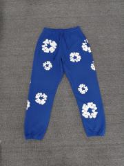 [1:1 Top Quality] Denim Tears Royal Blue Cotton Wreath Jogger Sweatpants