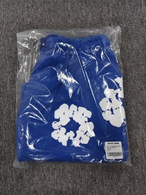[1:1 Top Quality] Denim Tears Royal Blue Cotton Wreath Shorts