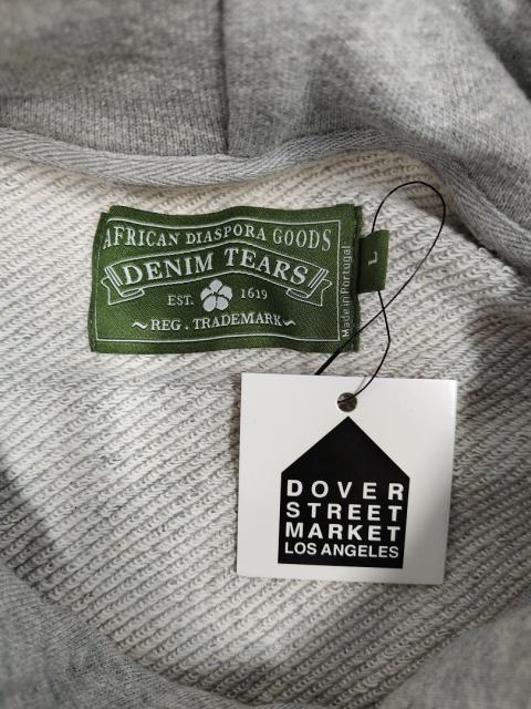 [1:1 TOP QUALITY] Denim Tears Gray Foam Cotton Wreath Pullover Hoodie