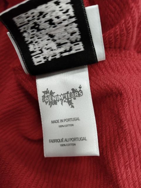 [1:1 TOP QUALITY] Denim Tears Red Foam Cotton Wreath Zipped Hoodie