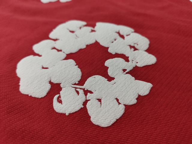 [1:1 Top Quality] Denim Tears Red Cotton Wreath Jogger Sweatpants