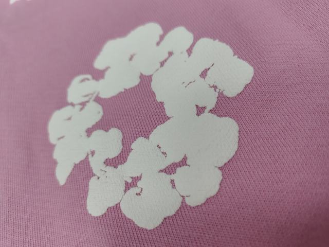 [1:1 Top Quality] Denim Tears Pink Cotton Wreath Straight Sweatpants