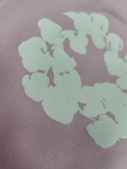 [1:1 Top Quality] Denim Tears Pink Cotton Wreath Straight Sweatpants