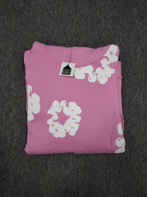 [1:1 TOP QUALITY] Denim Tears Pink Foam Cotton Wreath Pullover Hoodie