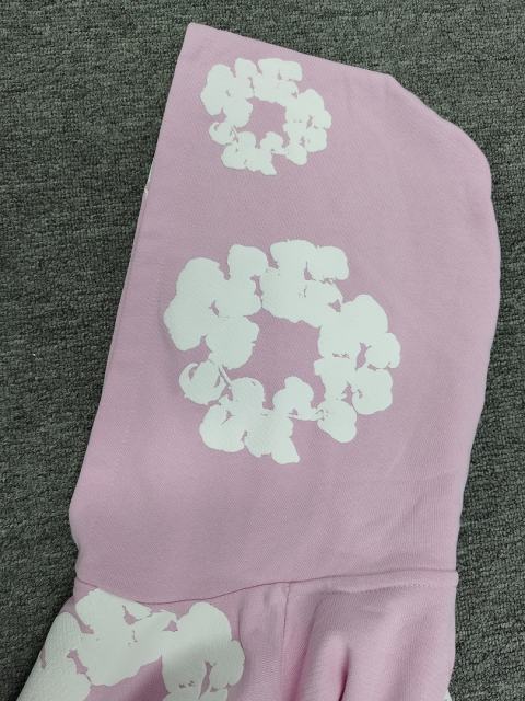 [1:1 TOP QUALITY] Denim Tears Pink Foam Cotton Wreath Pullover Hoodie