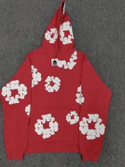 [1:1 TOP QUALITY] Denim Tears Red Foam Cotton Wreath Pullover Hoodie