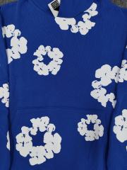 [1:1 TOP QUALITY] Denim Tears Royal Blue Foam Cotton Wreath Pullover Hoodie