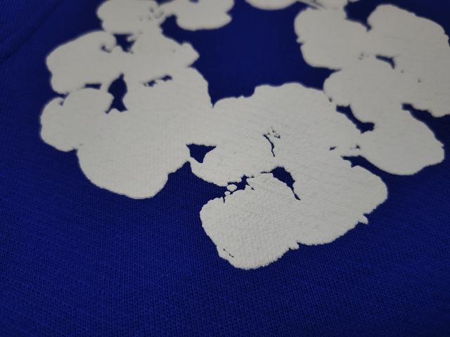 [1:1 TOP QUALITY] Denim Tears Royal Blue Foam Cotton Wreath Pullover Hoodie