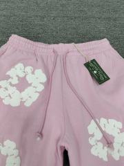 [1:1 Top Quality] Denim Tears Pink Cotton Wreath Straight Sweatpants