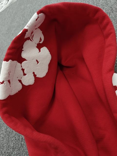 [1:1 TOP QUALITY] Denim Tears Red Foam Cotton Wreath Zipped Hoodie