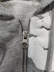 [1:1 TOP QUALITY] Denim Tears Gray Foam Cotton Wreath Zipped Hoodie