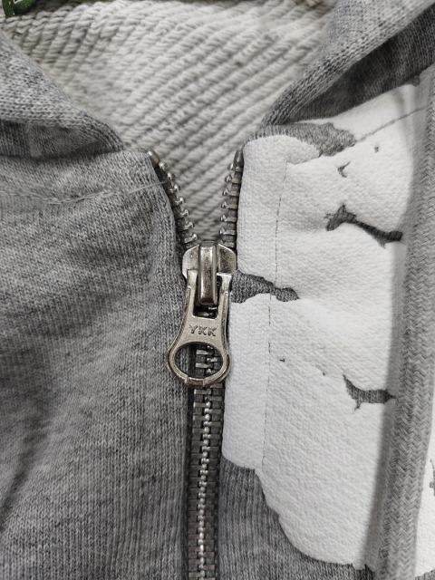 [1:1 TOP QUALITY] Denim Tears Gray Foam Cotton Wreath Zipped Hoodie