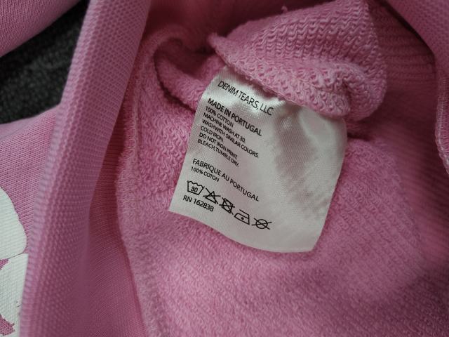 [1:1 TOP QUALITY] Denim Tears Pink Foam Cotton Wreath Pullover Hoodie