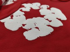 [1:1 TOP QUALITY] Denim Tears Red Foam Cotton Wreath Zipped Hoodie
