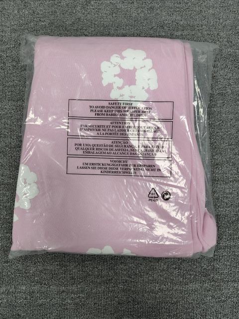 [1:1 Top Quality] Denim Tears Pink Cotton Wreath Straight Sweatpants
