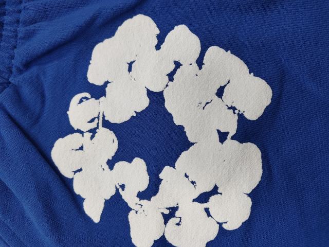 [1:1 Top Quality] Denim Tears Royal Blue Cotton Wreath Jogger Sweatpants