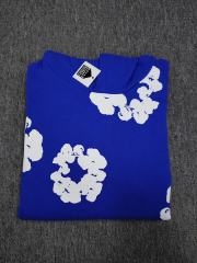 [1:1 TOP QUALITY] Denim Tears Royal Blue Foam Cotton Wreath Pullover Hoodie