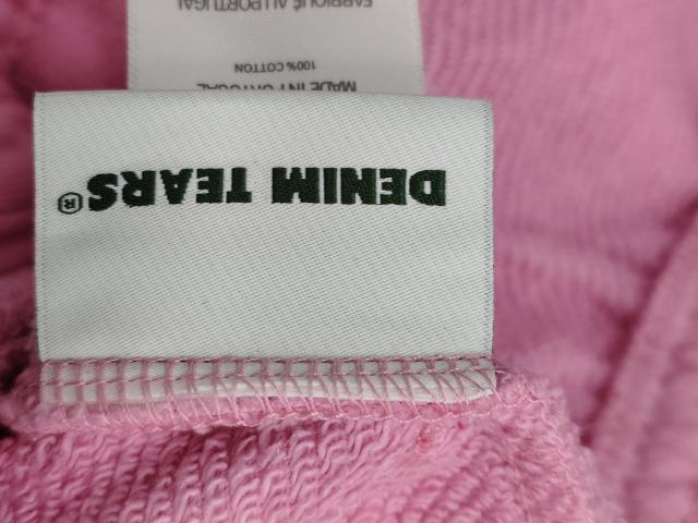[1:1 Top Quality] Denim Tears Pink Cotton Wreath Straight Sweatpants