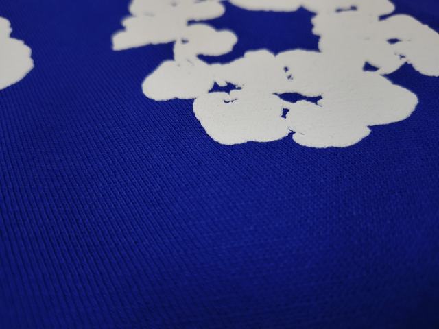 [1:1 TOP QUALITY] Denim Tears Royal Blue Foam Cotton Wreath Pullover Hoodie
