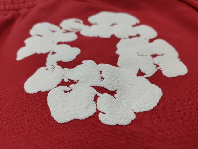 [1:1 Top Quality] Denim Tears Red Cotton Wreath Jogger Sweatpants