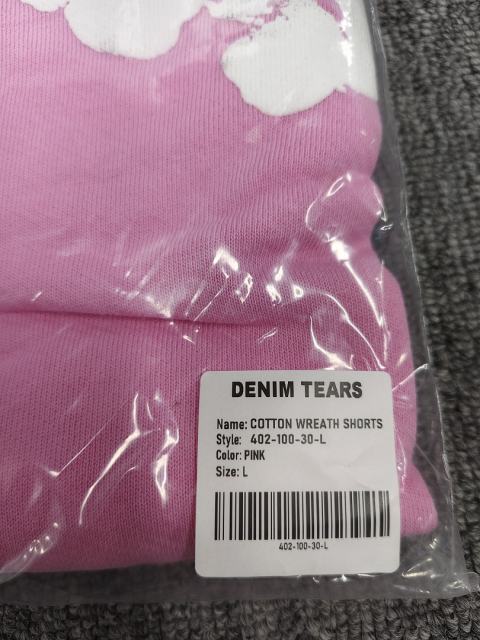 [1:1 Top Quality] Denim Tears Pink Cotton Wreath Shorts