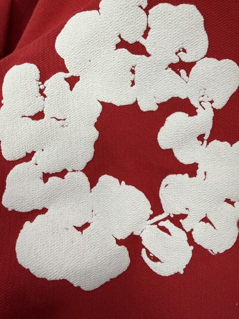 [1:1 TOP QUALITY] Denim Tears Red Foam Cotton Wreath Zipped Hoodie