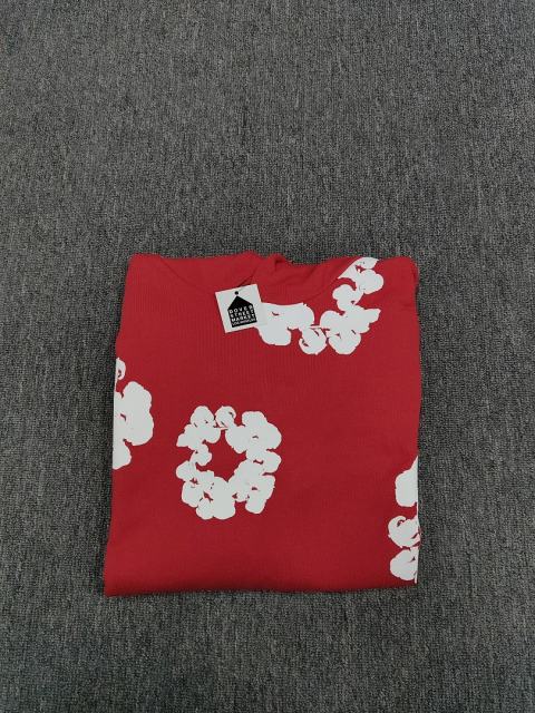 [1:1 TOP QUALITY] Denim Tears Red Foam Cotton Wreath Pullover Hoodie
