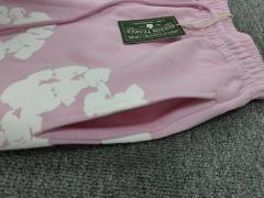 [1:1 Top Quality] Denim Tears Pink Cotton Wreath Straight Sweatpants