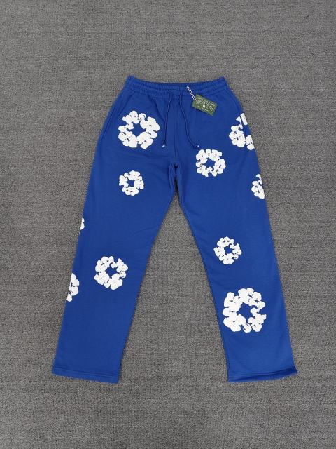 [1:1 Top Quality] Denim Tears Pink Cotton Wreath Straight Sweatpants