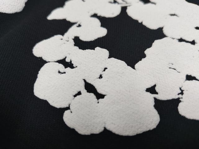 [1:1 TOP QUALITY] Denim Tears Black Foam Cotton Wreath Pullover Hoodie