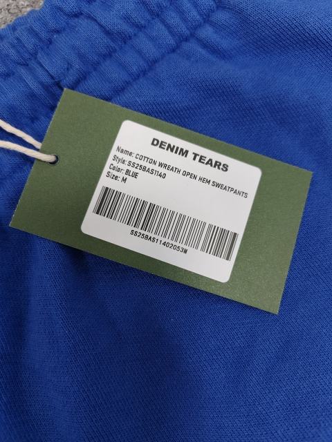 [1:1 Top Quality] Denim Tears Pink Cotton Wreath Straight Sweatpants