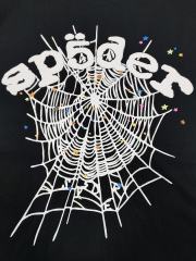 1:1 Top Quality Black White Foam Spider Web Colorful Mini Star Short Sleeve T-Shirt