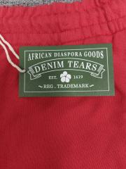 [1:1 Top Quality] Denim Tears Red Cotton Wreath Straight Sweatpants