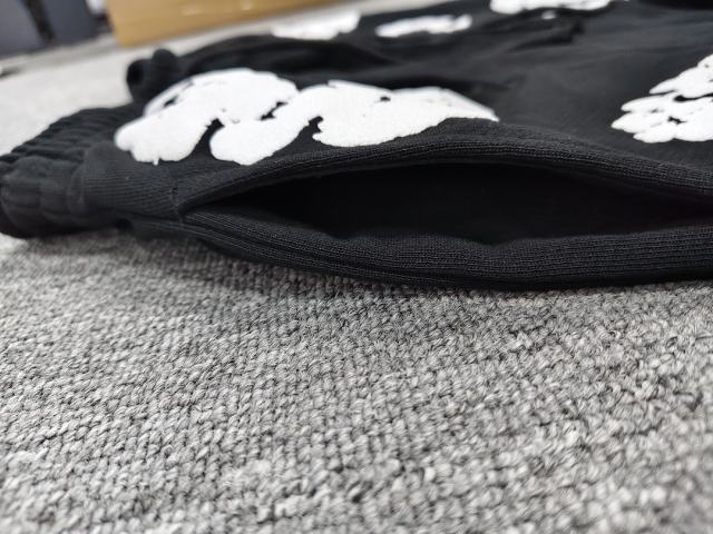 [1:1 Top Quality] Denim Tears Black Cotton Wreath Shorts