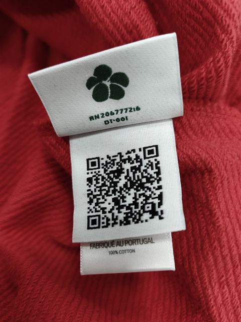[1:1 TOP QUALITY] Denim Tears Red Foam Cotton Wreath Zipped Hoodie