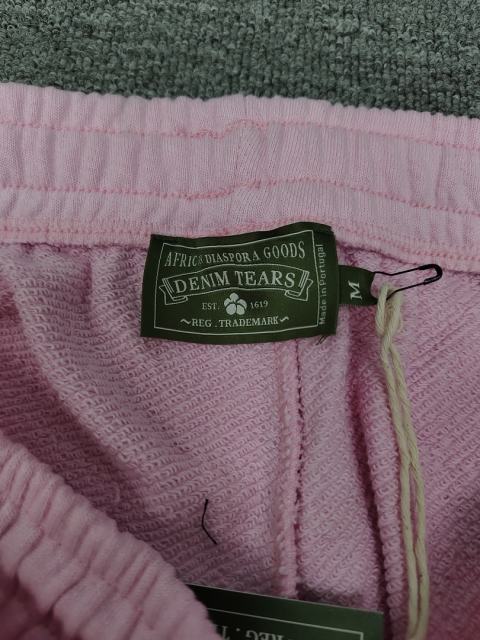[1:1 Top Quality] Denim Tears Pink Cotton Wreath Straight Sweatpants