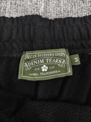 [1:1 Top Quality] Denim Tears Mono Black Cotton Wreath Shorts