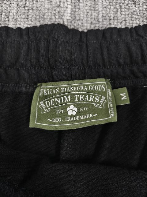 [1:1 Top Quality] Denim Tears Mono Black Cotton Wreath Shorts
