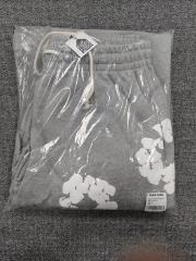 [1:1 Top Quality] Denim Tears Gray Cotton Wreath Jogger Sweatpants
