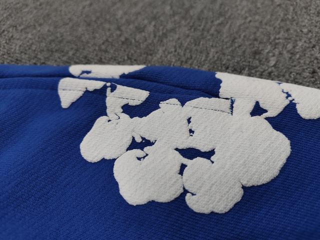 [1:1 Top Quality] Denim Tears Royal Blue Cotton Wreath Jogger Sweatpants