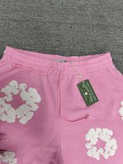 [1:1 Top Quality] Denim Tears Pink Cotton Wreath Straight Sweatpants