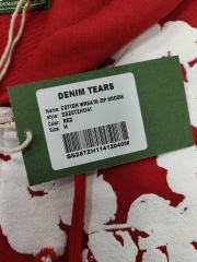[1:1 TOP QUALITY] Denim Tears Red Foam Cotton Wreath Zipped Hoodie