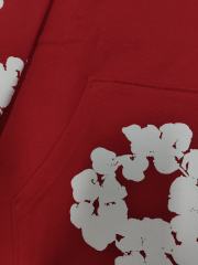 [1:1 TOP QUALITY] Denim Tears Red Foam Cotton Wreath Pullover Hoodie